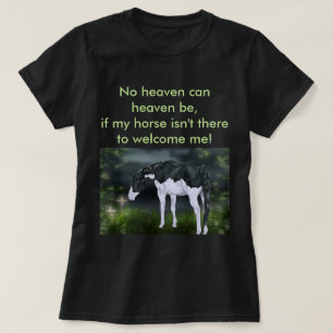 Black and White Ram Overo Paint Horse Tee Shirt