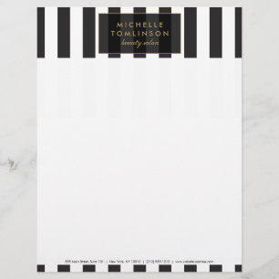 Black and White Rand Letterhead Brevhuvud