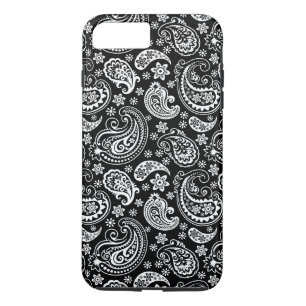 Black and White Retro Paisley Ham Mönster