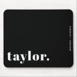 Black and White Retro Typography Personalized<br><div class="desc">Personalize your desk with this custom retro typography mousepad. Featuring bold vintage-style lettering, this design lets you add your name and a short phrase to make it truly yours. Choose from a variety of colors to match your personality or workspace. Perfect for home offices, dorm rooms, or as a thoughtful...</div>