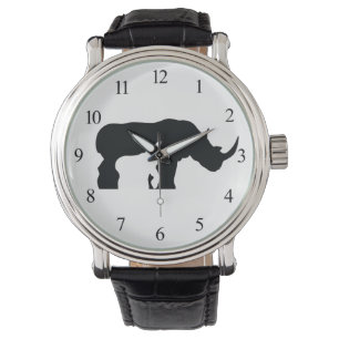 Black and White Rhino Armbandsur