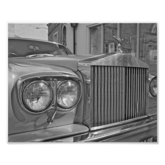 Black and White Rolls Royce Fototryck (Framsidan)