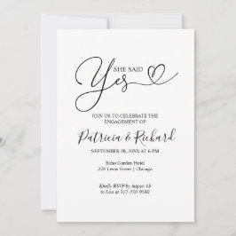 Black and White sa ja Förlovningsfest Meddelande