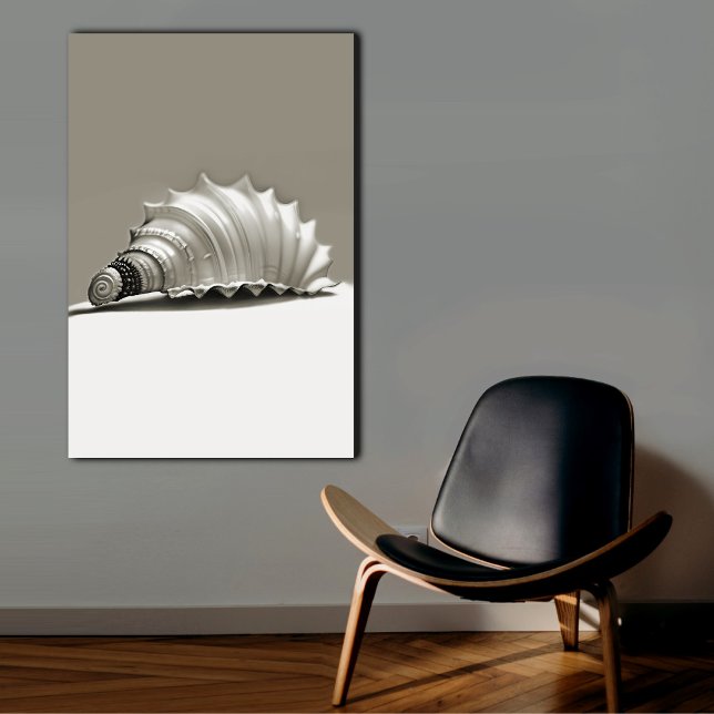 Black and White Seashell Canvas (Skapare uppladdad)