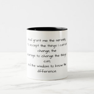 Black and White Serenity Prayer Mugg