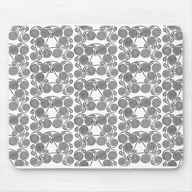 Black and White Sketch Mousepad Musmatta (Framsidan)