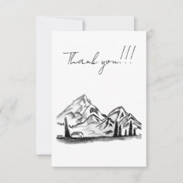 black and white sketch of Mountains Tack Kort