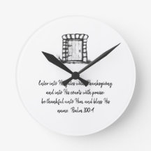 Black and White Sketched Garden Door with verse