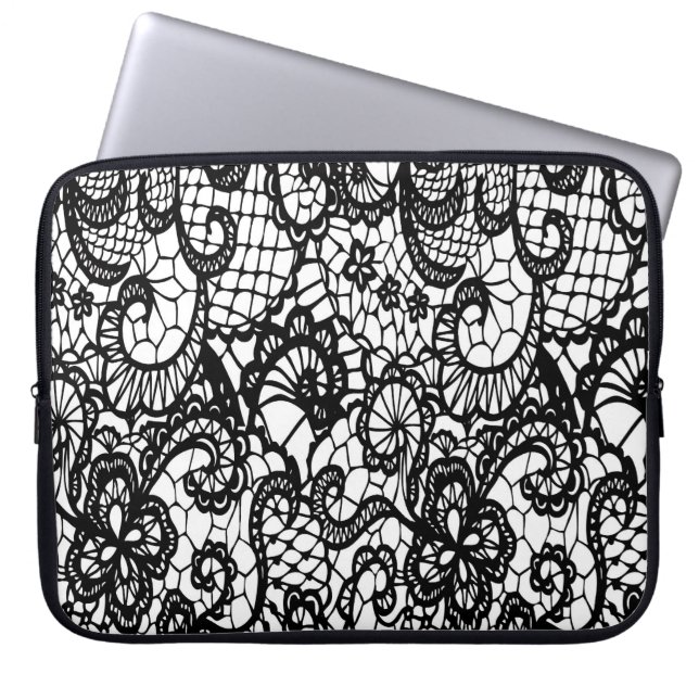 Black and White Snöre Phone Case Laptop Fodral (Framsidan)