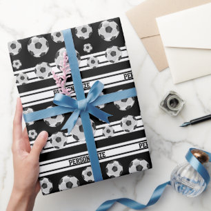 Black and White Soccer Ball Presentpapper