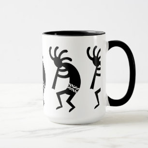 Black and White Southwest Kokopelli Mugg
