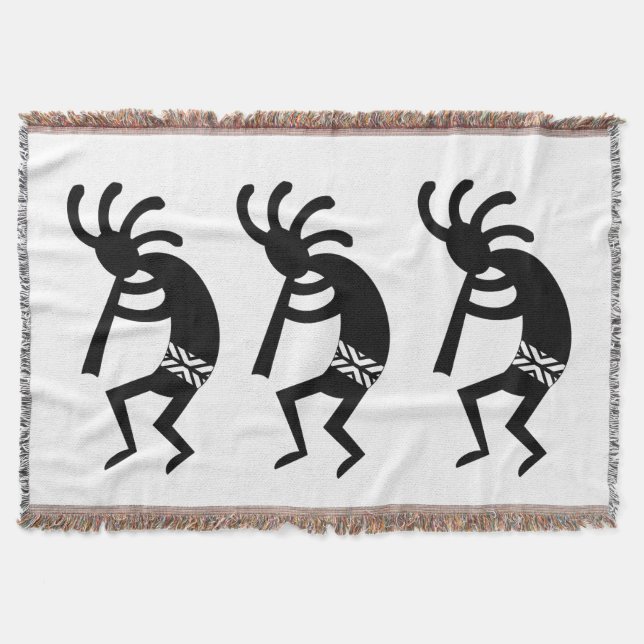 Black and White Southwest Kokopelli Mysfilt (Framsidan)