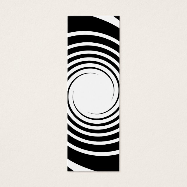 Black and White Spiral Design. Litet Visitkort (Framsidan)
