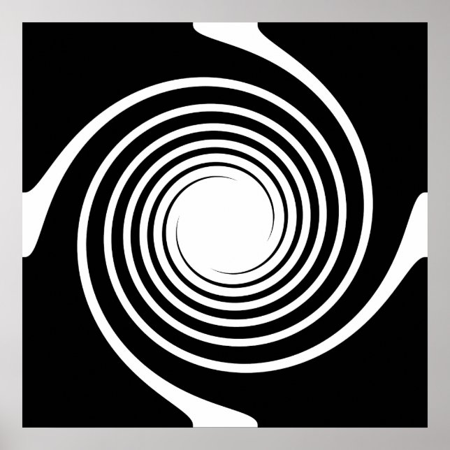 Black and White Spiral Design. Poster (Framsidan)