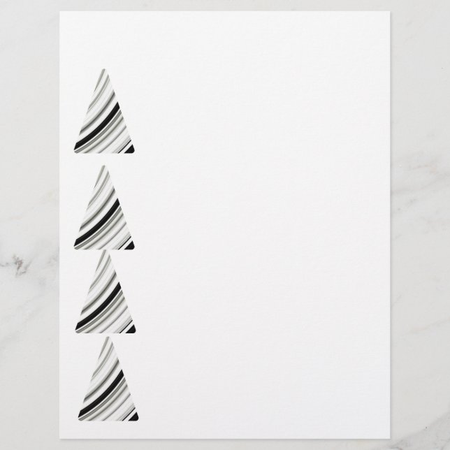 Black and White Spiral Letterhead Brevhuvud (Framsida)
