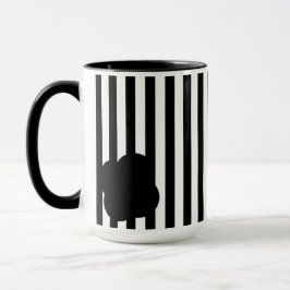 Black and White Stripe Two-Tone Mug Mugg