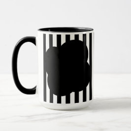 Black and White Stripe Two-Tone Mug  Mugg