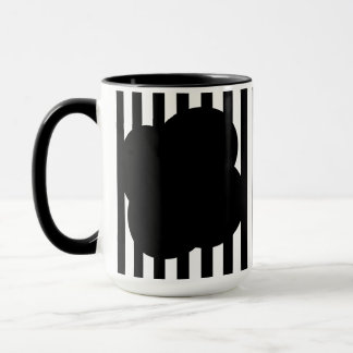 Black and White Stripe Two-Tone Mug Mugg