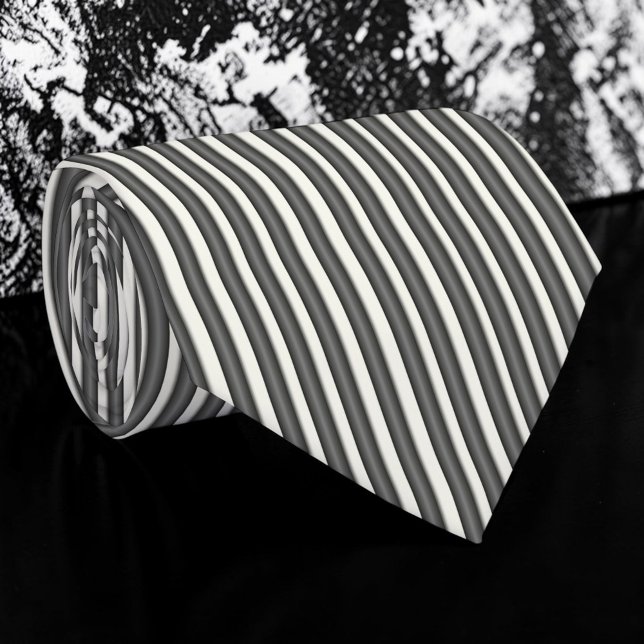 Black and White Striped Custom Necktie Slips (Skapare uppladdad)