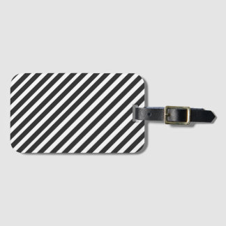 Black and White Stripes Bagagebricka