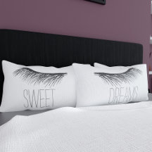 Black and White Sweet Dreams Lash Pillow Fodral