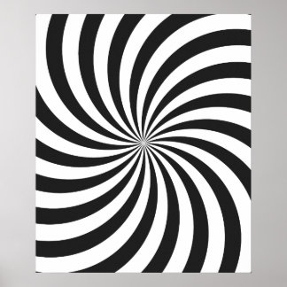 Black and White Swirl Mönster Poster