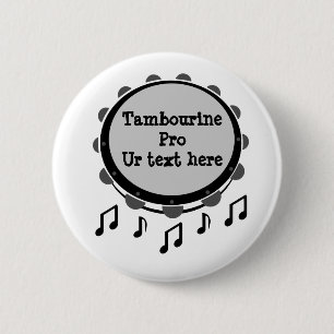 Black and White Tambourine Knapp