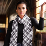 Black and White Tartan Play Sjal<br><div class="desc">Svarta och vita Tartan Play Scarf</div>