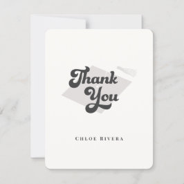 Black and White Tassel Thank You Card Tack Kort