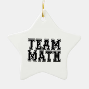 Black and White Team Math Julgransprydnad Keramik