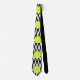 Black and White Tennis Player eller Coach Neck Tie Slips