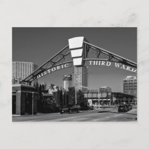 Black and White Third Ward, Milwaukee i centrala d Vykort