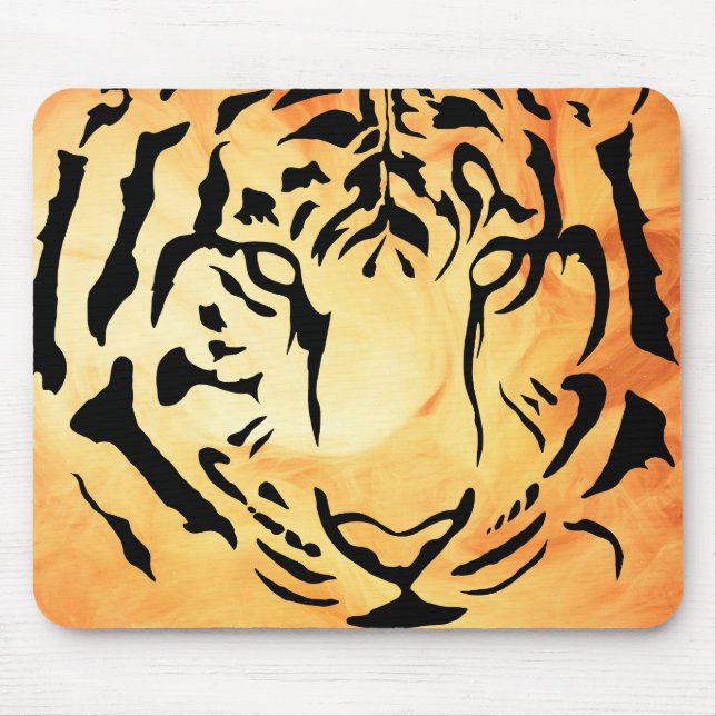 Black and White Tiger Silhouette Musmatta (Framsidan)