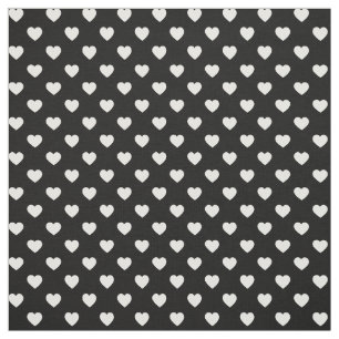 Black and White Tiny Heart Mönster Tyg