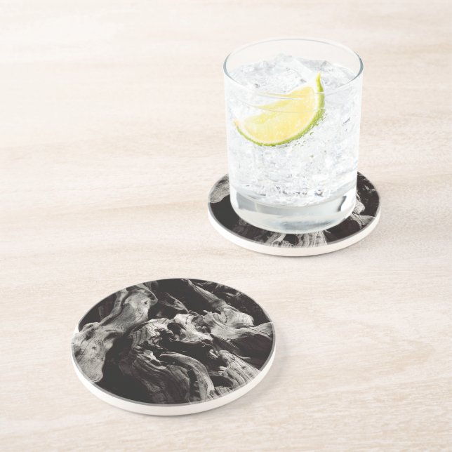 Black and White Träd Bark Underlägg (Sidan)