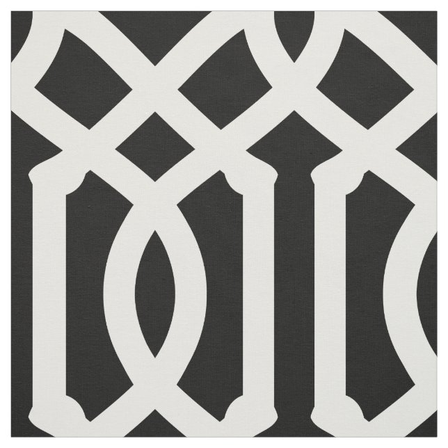 Black and White Trellis Large  Tyg (Provkarta)