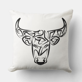 Black and White Tribal Bull / Ox Kudde