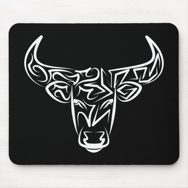 Black and White Tribal Bull / Ox Musmatta (Framsidan)