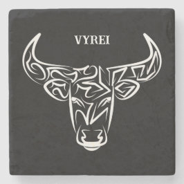 Black and White Tribal Bull / Ox Stenunderlägg