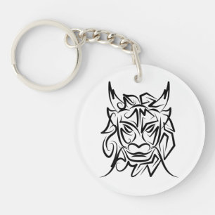 Black and White Tribal Dragon