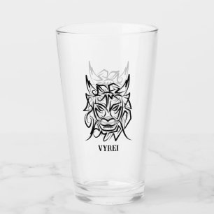 Black and White Tribal Dragon Glaskopp
