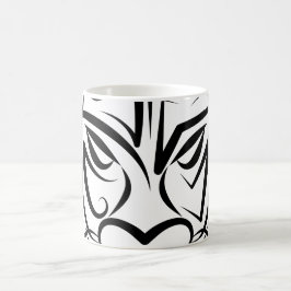 Black and White Tribal Dragon Kaffemugg