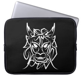 Black and White Tribal Dragon Laptop Fodral