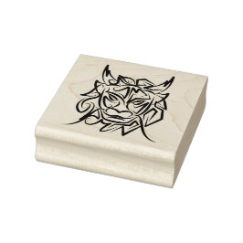 Black and White Tribal Dragon Stämpel
