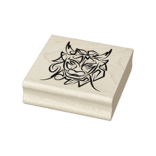 Black and White Tribal Dragon Stämpel
