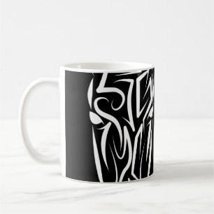 Black and White Tribal Horse Kaffemugg
