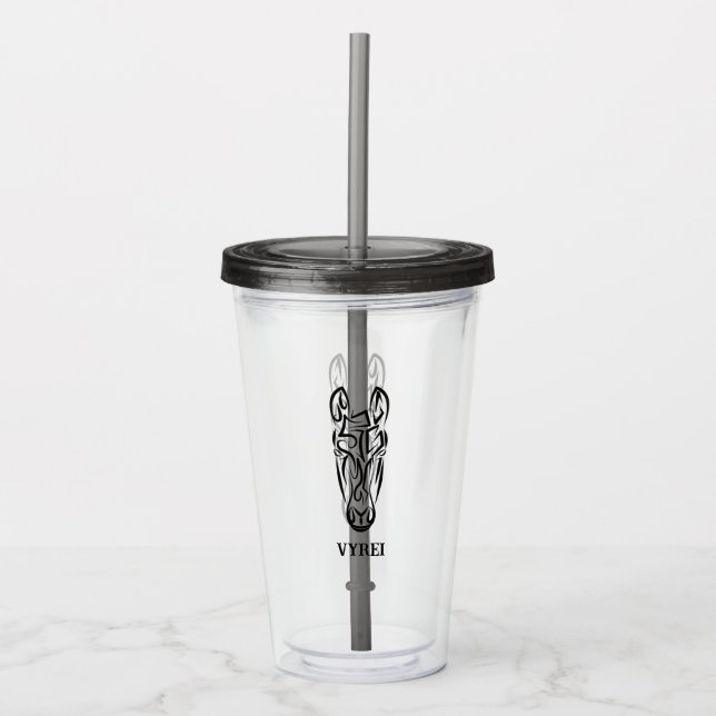 Black and White Tribal Horse Take Away Mugg (Framsida)