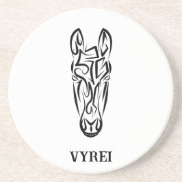 Black and White Tribal Horse Underlägg
