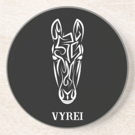 Black and White Tribal Horse Underlägg