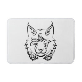 Black and White Tribal Lynx Badrumsmatta